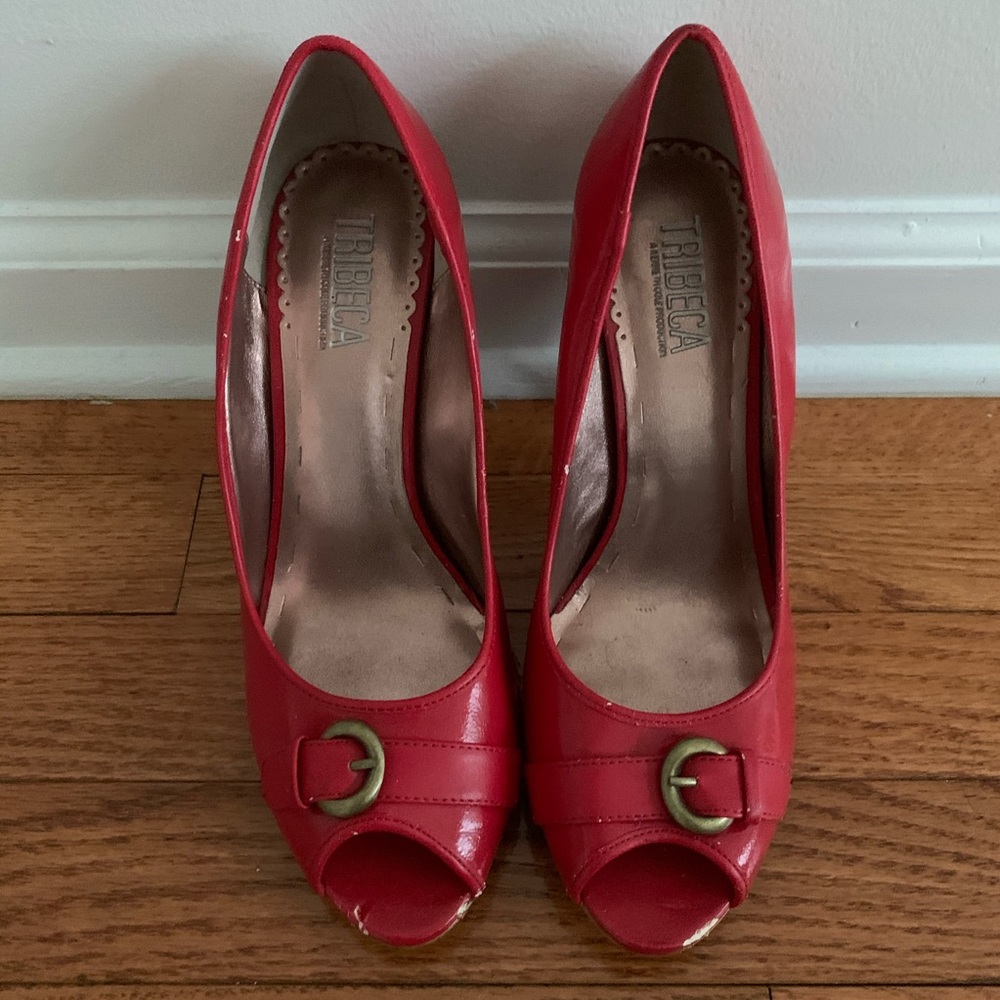 Tribeca By Kenneth Cole Red Heels Size:8.5.